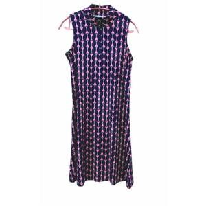 NEW BEACHTIME pink martini navy dress in navy